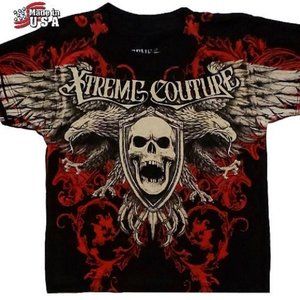 NWT AFFLICTION Xtreme Couture Screaming Skull T-Shirt Short Sleeve Toddler 2T